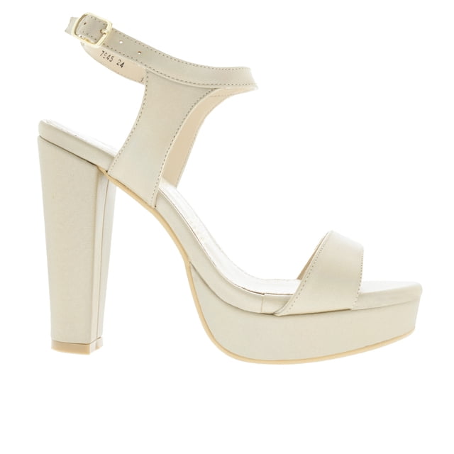 Sandalias Samantha color oro con tacón alto 25.0 Dorothy Gaynor Sandalias Samantha color oro con tacón alto 25.0