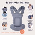 thumbnail image 3 of Beco Portabebés Gemini para recién nacidos y niños pequeños, portabebés delantero, trasero y de cadera, mochila portabebés y portabebés delantero con asiento ajustable, portabebés ergonómico de 7 a 35, 3 of 5