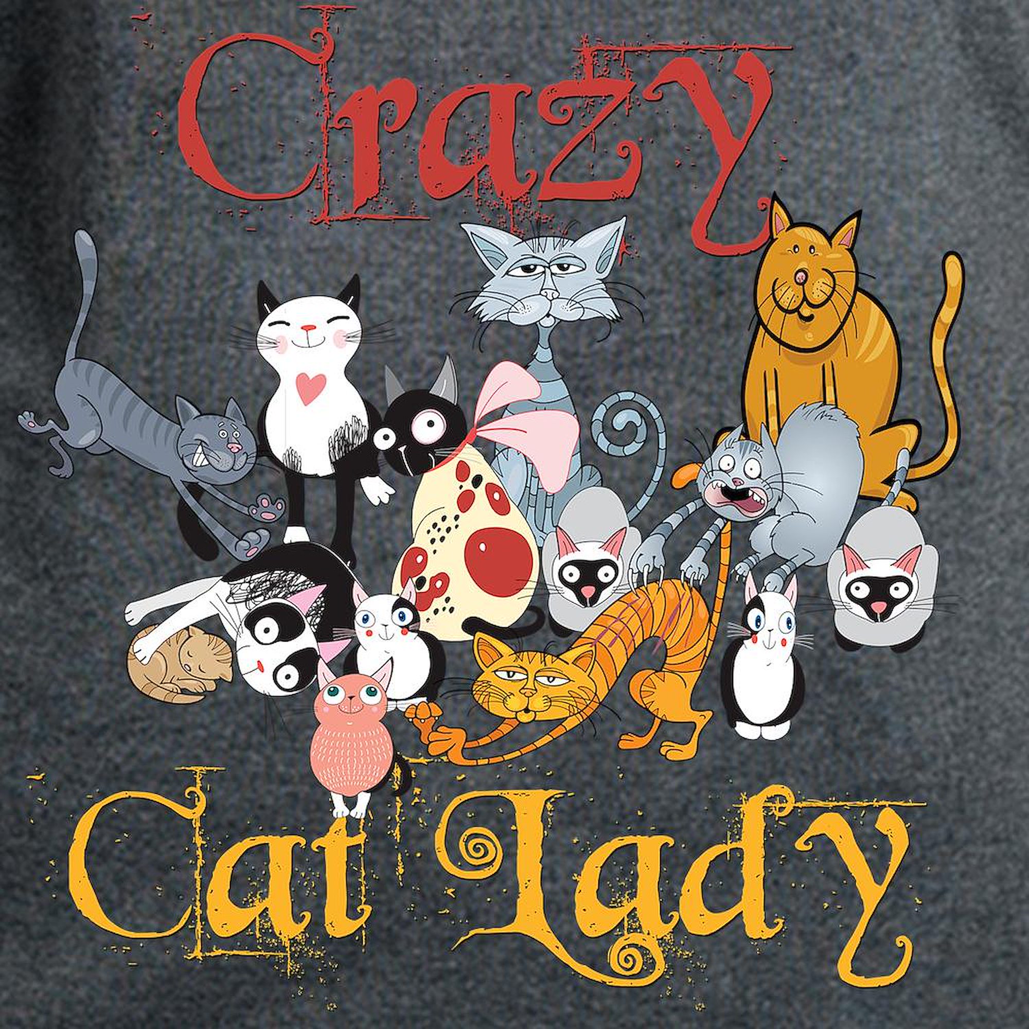 CafePress - Crazy Cat Lady Women's Dark T Shirt - Women's Traditional Fit Dark T-Shirt - image 3 of 4