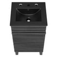 thumbnail image 6 of Sink Vanity Cabinet, Dark Grey Gray, Wood, Mid Century Hotel Bedroom Bathroom, Modern Contemporary HB33667, 6 of 9