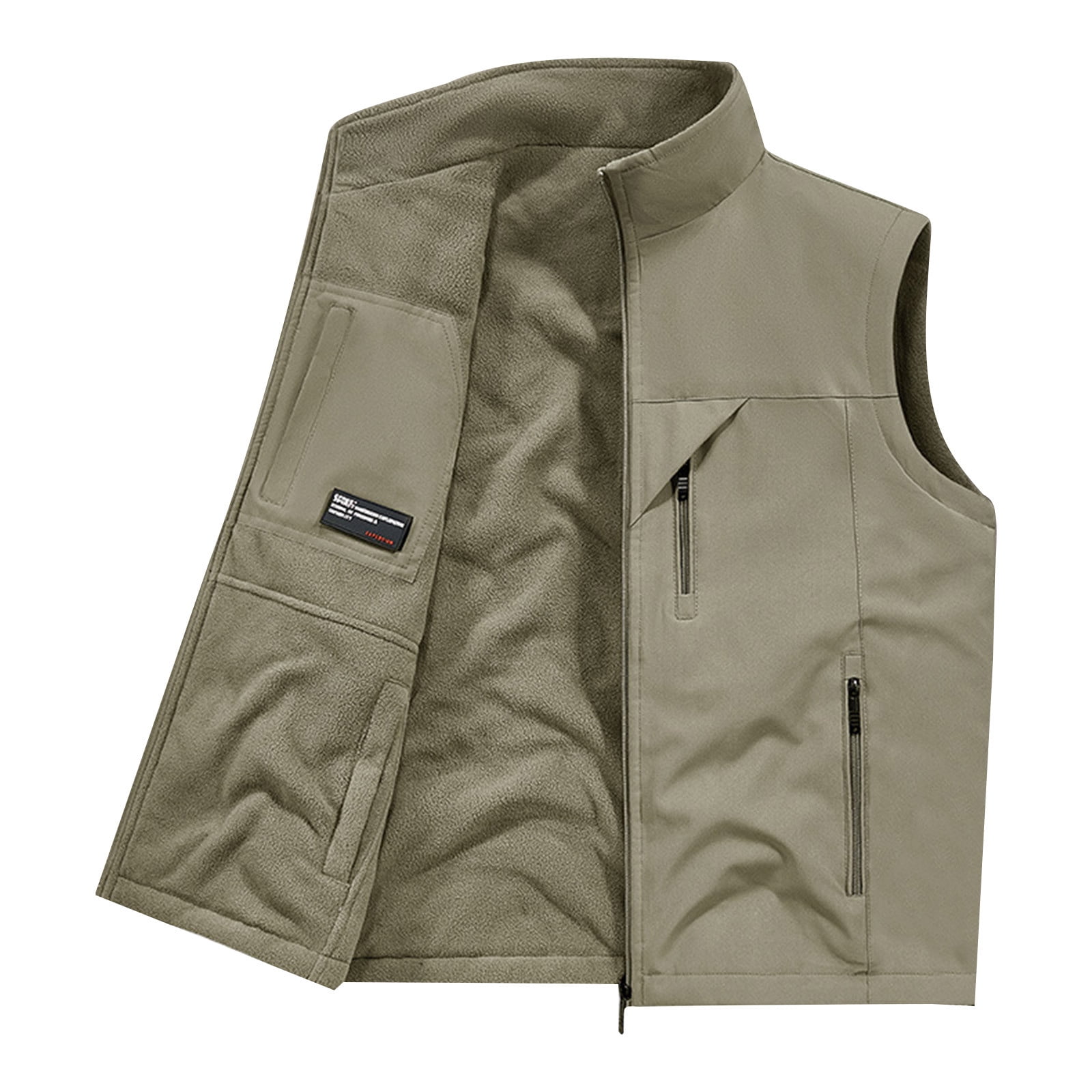 Xzbqbs Men's Windproof Lightweight Golf Vest Outerwear with Pockets Softshell Sleeveless Jacket for Running Hiking Sports Workout