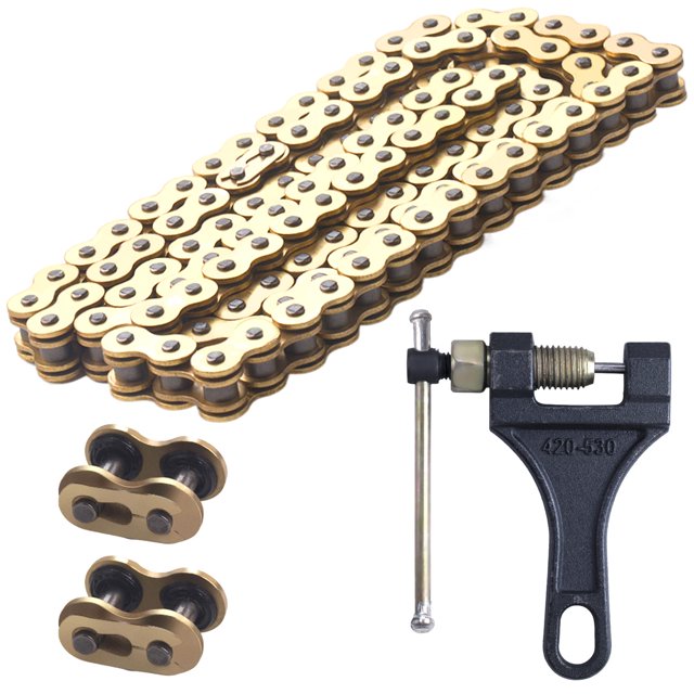 Cadena MRELC Gold 520 X-Ring + rompecadenas 114 eslabones con eslabón maestro de conexión