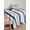 Gray Blue, variant on Sage Green Stripe Table Cloth, Geometric Grey White Vertical Striped Waterproof Tablecloth for Rectangle Tables, Reusable Washable Fabric Table Cover for Restaurant Kitchen Dining Tables 60"x120"