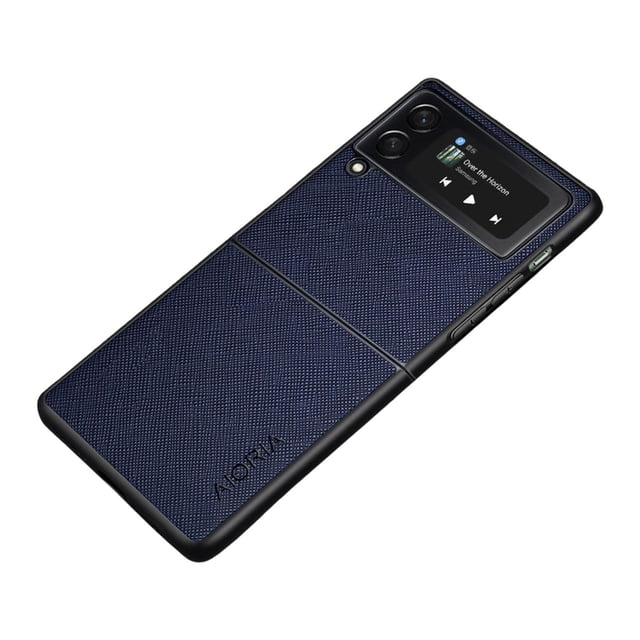 Funda Con Tapa A Prueba De Golpes De Cuero Pu Con Textura Cruzada Compatible Con Samsung Galaxy Z Flip3 5G Funda Protectora Rígida Plegable Para Pc Cateissary EL017733-01