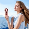thumbnail image 5 of Studded Handheld Fan Usb Rechargeable Portable Powerful Airflow Long Battery Life Pink, Hand Fan Rhinestone Embellished Powerful Airflow Usb Rechargeable Compact & Portable Multiple Fan Speeds, 5 of 6