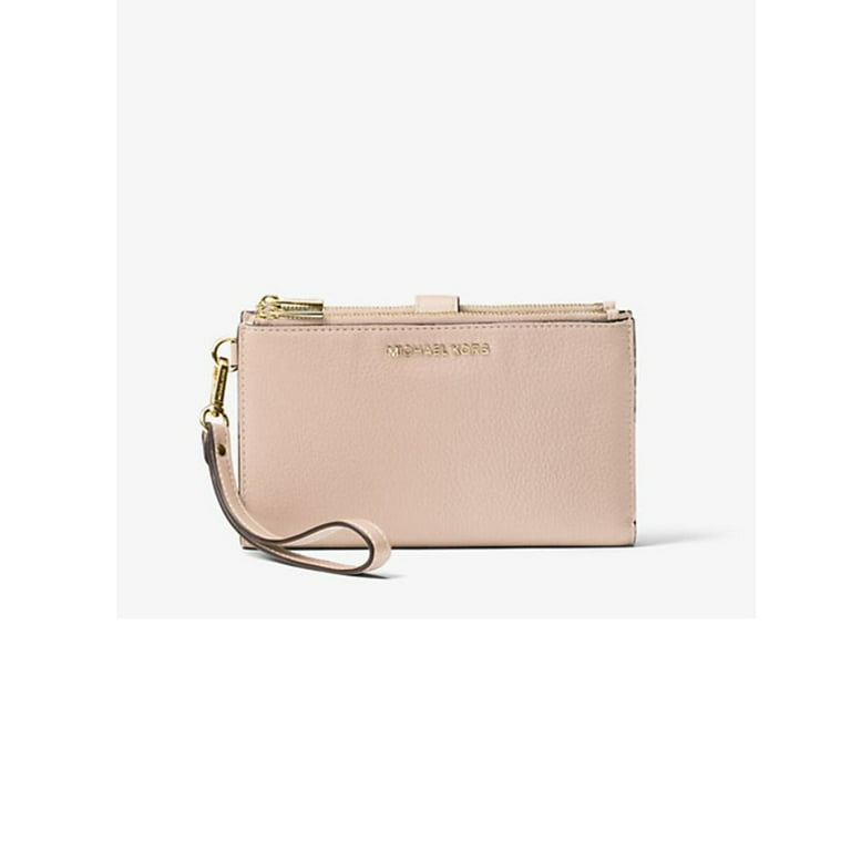 ☆Michael Kors☆Pebbled Leather フラグメントケース SOFT PINK Michael Kors Adele Double Zip Wristlet Wallet - Soft Pink