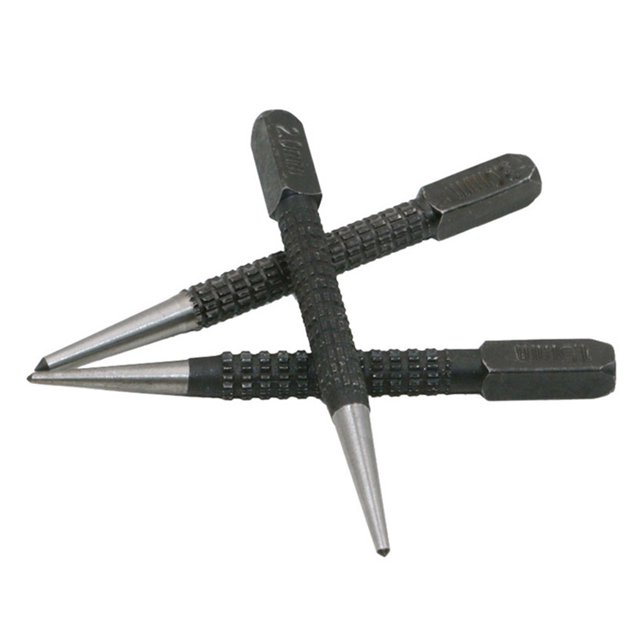 Riwesomey 3 piezas de pines centrales de perforación de aleación de aluminio para carpintería con resorte cargado DIY marcadores de Herramientas manuales y eléctricas