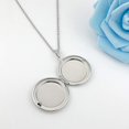 thumbnail image 4 of Round Locket Necklace that Holds Pictures Heart Circle Shape Lockets Gift for Jewelry, 4 of 7