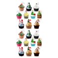 thumbnail image 4 of Decodeary 10pieces Christmas Classic Pattern Dessert Fork Festive Ambience For Cake Toothpicks Decorations 2Set, 4 of 6