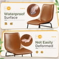thumbnail image 4 of Homall PU Leather Bar Stools with Backrest & Footrest, Brown (Set of 2), 4 of 8