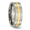 thumbnail image 4 of Chisel Titanium Polished Yellow IP-plated 7mm Grooved Band, 4 of 7