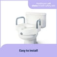 "Medline 5"" High Rise Toilet Seat Riser with Extended Handles, Easy