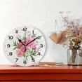 thumbnail image 2 of SKYSONIC Flowers Pattern Wall Clock 10 Inch Silent Non Ticking Round Clock Oil Painting Clock Easy to Read Clock for Living Room Bedroom Bathroom Home Decor, 2 of 7