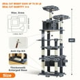 thumbnail image 3 of PEQULTI 81"Extra Large Cat Tree for Indoor Cat Tall Cat Tower with 7 scracthing posts Dark Gray, 3 of 7