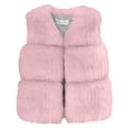 thumbnail image 4 of mgoYE Vest for Girls Sleeveless Fuzzy Jacket Winter Warm Cropped Coats Kids Cute Cardigan Outerwear(Pink,18-24 Months), 4 of 4
