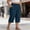 #1Blue, variant on Women's Plus Size Cotton Shorts Casual Soft Knit Elastic Waist Bermuda Shorts with Drawstring