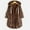 Brown, variant on Women Autumn Winter Solid Color Hooded Long Sleeve Buttons Pockets Cardigan Coat Jacket Shirt Jacket Women Tan Jacket Women Jacket Light