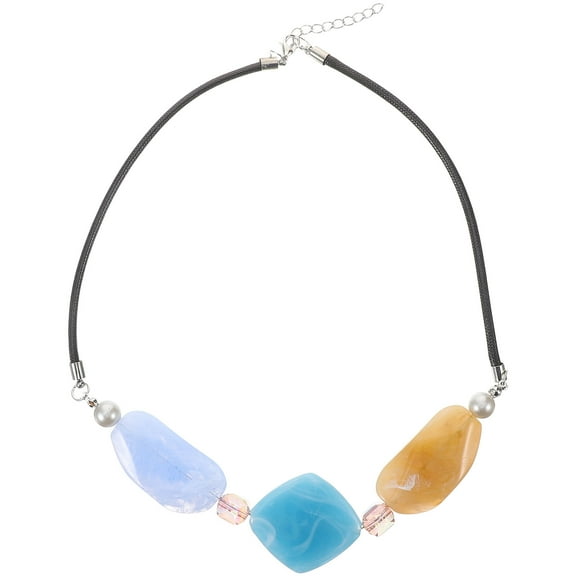DRAFIDEEP Simple Costume Necklace Resin Multi-Colored 1Set