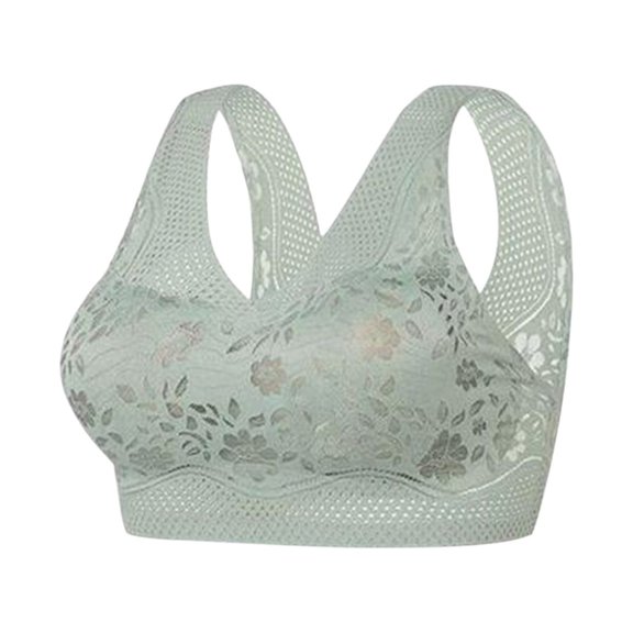 IROINNID Full Coverage Bras For Women Solid Ladies Traceless Comfortable No Steel Ring Vest Breathable Gathering Underwear