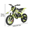 thumbnail image 3 of Seipouy 49cc 2-Stroke Kids Dirt Bike, Gas Power Motocross with Front and Rear Disc Brakes, Gas-Powe Mini Bike, Off-Road Mini Motorcycle for Children, Shock Absorption Springs, Soft Seat Cushion, 3 of 10