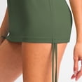 thumbnail image 5 of Womens Adjustable Side Drawstring Rash Guard UV Sun Protection Beach Surf Swimming Short Sleeve Tops Swimwear, 5 of 9