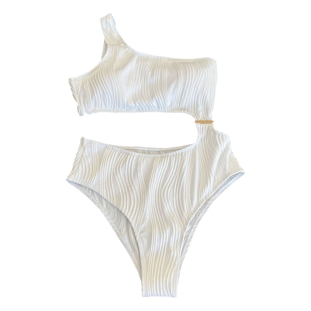 CAICJ98 Plus Size Swimsuit Women One Piece Swimsuits Tummy Control One Shoulder Bathing Suits Ruffle Swimwear B,S
