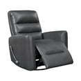 thumbnail image 6 of OakvillePark Crestshire Faux Leather Swivel Glider Reclining Chair, Gray, 6 of 15