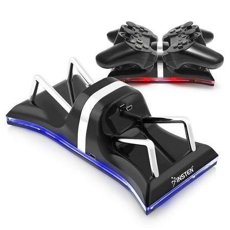 Ps3 Move Power Stand PS3 Dock PS3 Controller Dock, by Insten Dual USB Docking Station Stand Cradle For Sony PS3 Remote Controller PlayStation 3 ()
