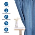 thumbnail image 4 of Yiwa 24inch Length Room Darkening Tier Curtains for Kitchen Bathroom, Dark Blue, 4 of 7