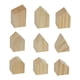 thumbnail image 1 of Bloques de madera con forma de flecha pequeña, bloques de madera sin terminar, cubos de pintura en blanco, bricolaje para el hogar 9 piezas, 1 of 9