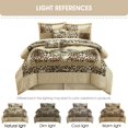 thumbnail image 7 of Lanco Leopard Print 7 Pieces King Comforter Set, Bed in a Bag, Gold Matching Pillows & Shams, Bed Skirt, Ultra-Soft, 7 of 7