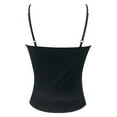 thumbnail image 5 of Lixiuxyad Women Strap tank top Women's Basic Double Lined Neck Tank Tops Adjustable Tank Summer Sleeveless Tops(Black L), 5 of 6