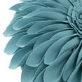 thumbnail image 7 of JWH 3D Handmade Round Decorative Wool Flower Pillow for Bedroom Couch Bed Decor 14inch Aqua, 7 of 7
