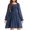 Navy Blue, variant on Arshiner Girl Tulle Dress Winter Long Sleeve Teen Girls Party Casual Dresses