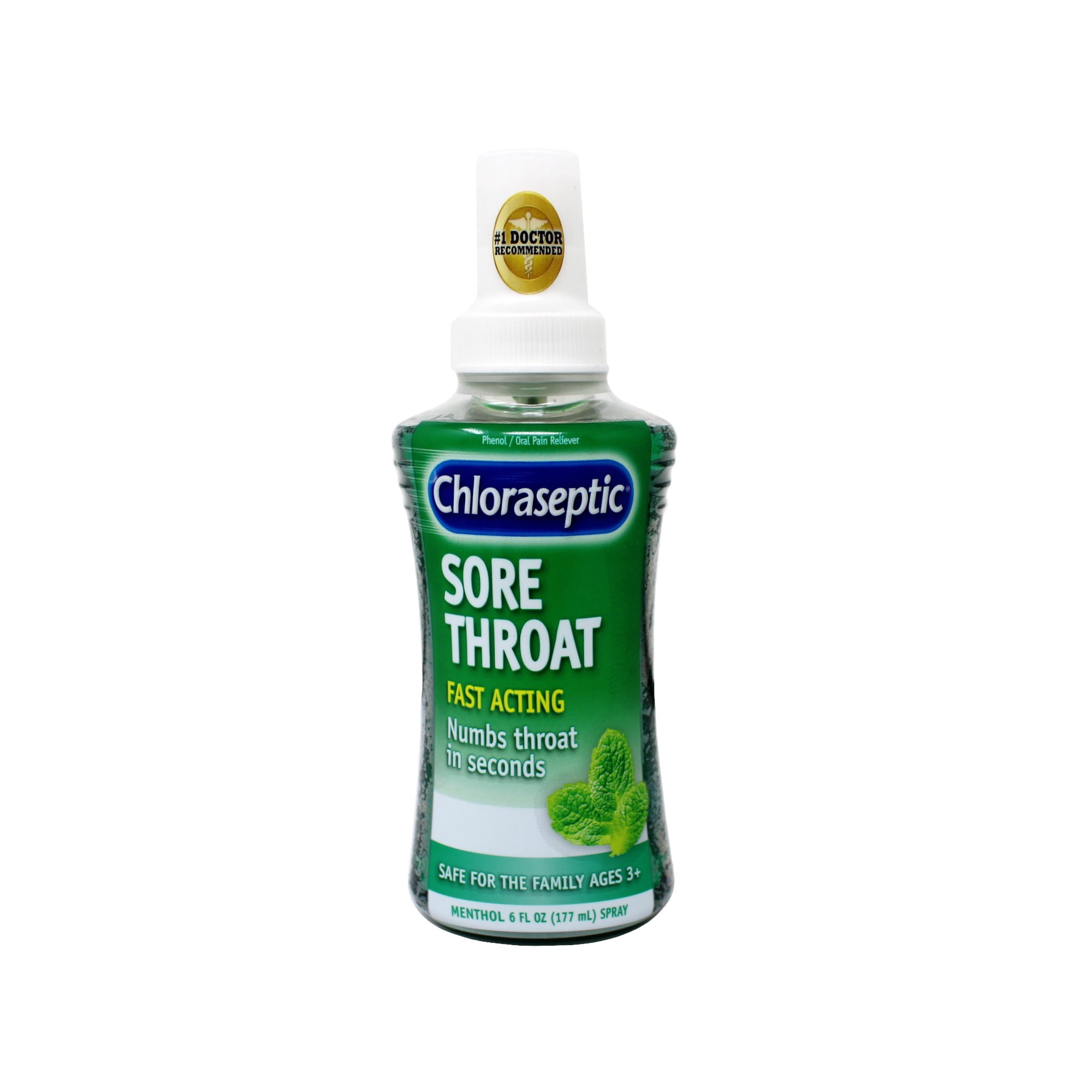 Chloraseptic Sore Throat Real Relief & Fast Sugar Free Menthol, 6oz, 6-Pack