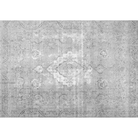 Ahgly Company Indoor Rectangle Abstract Gray Contemporary Area Rugs, 2' x 5'