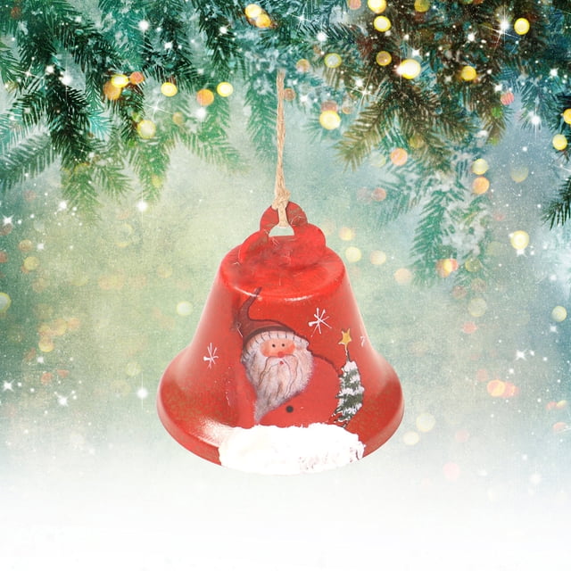 Adorno Navideño Colgante de Campanas de Hierro Forjado | Campanas de Muñeco de Nieve Antiguo | Adornos Navideños Colgantes | Adornos Navideños de Hierro Lacado | Fácil de Usar | Apto para Toda Ocasió