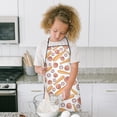 thumbnail image 4 of White Orange Baseball Gear Pattern Kids Aprons for Girls and Boys,Adjustable Neck Strap Toddler Aprons for Kids Cooking Baking, 4 of 7