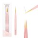 thumbnail image 1 of Pinzas para extensiones de pestañas Kiara Sky | Punta de fibra de precisión | Volumen, gran volumen y eliminación de pestañas | Diseño ergonómico y cómodo | Pinzas rectas rosas y doradas, 1 of 1