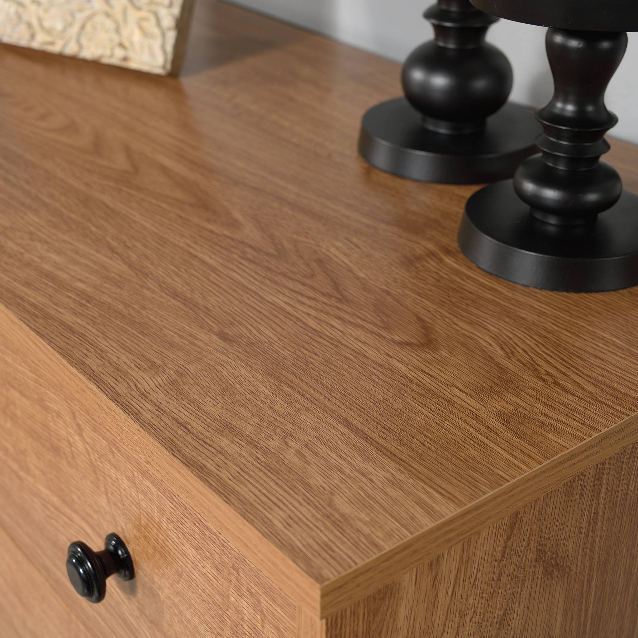 Aukfa Compact 4-Drawer Dresser, Space-Saving Storage Chest Modern Wood Cabinet for Small Bedroom & Living Room,Walnut