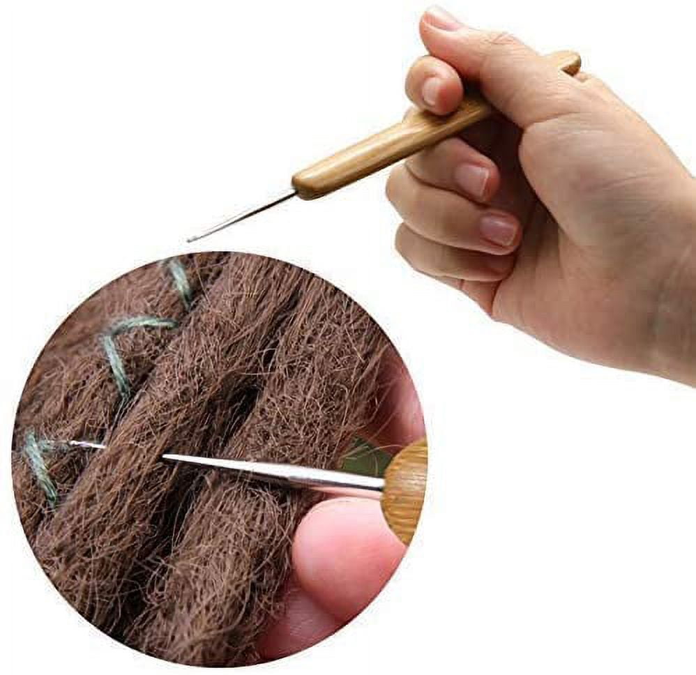 Dreadlock Crochet Hook for Hair Dreadlock Crochet Needle Loc Crochet Needle  for Hair Braiding, Dread Crochet Needle 0.5mm(1 Hook 2 Hooks 3 Hooks)  Dreadlocks Tool Interlocking Tool for Locs 