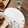 thumbnail image 4 of Round Placemats Watercolor Wildflower 15 inch Set of 4 Table Mats for Dining Table Spring Plant Leaf Heat Resistant Non-Slip Kitchen & Home Decorative Place Mat Set, 4 of 8