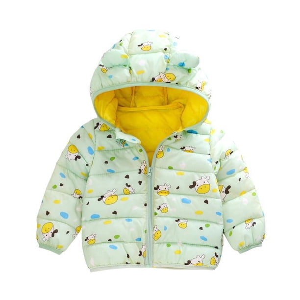 Otoño Invierno niño bebé niños Mickey Mouse Graffiti chaqueta prendas de vestir exteriores niños niñas con capucha abajo Wadded chaquetas ropa cálida 24M Gao Jinjia LED