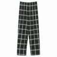 thumbnail image 2 of SYMOID Pajamas Mens Black Plaid Sleep Pants - Nylon Spandex Blend, Elastic Waist, Relaxed Straight Leg, Plus Sizes L-5XL for Comfortable Lounging & Sleeping,Size 5XL, 2 of 3