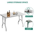 thumbnail image 7 of EastVita 483033.5inch Stainless Steel Commercial Folding Worktable Workstation with Metal Adjusting Feet for Kitchen, 7 of 7