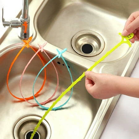 ZeAofaPractical Kitchen Bathroom Floor Drain Sewer Dredge Sink Cleaning Hook (Best Way To Clean Kitchen Sink Drain)