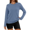 thumbnail image 1 of HongQid Hauts d'Entraînement pour Femmes Chandail de Soleil à Manches Longues UPF 50+ Protection UV Vêtements de Course et de Randonnée Séchage Rapide Hauts Athlétiques, 1 of 3