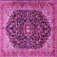 thumbnail image 1 of Ahgly Company Indoor Square Medallion Pink Traditional Area Rugs, 6' Square, 1 of 4