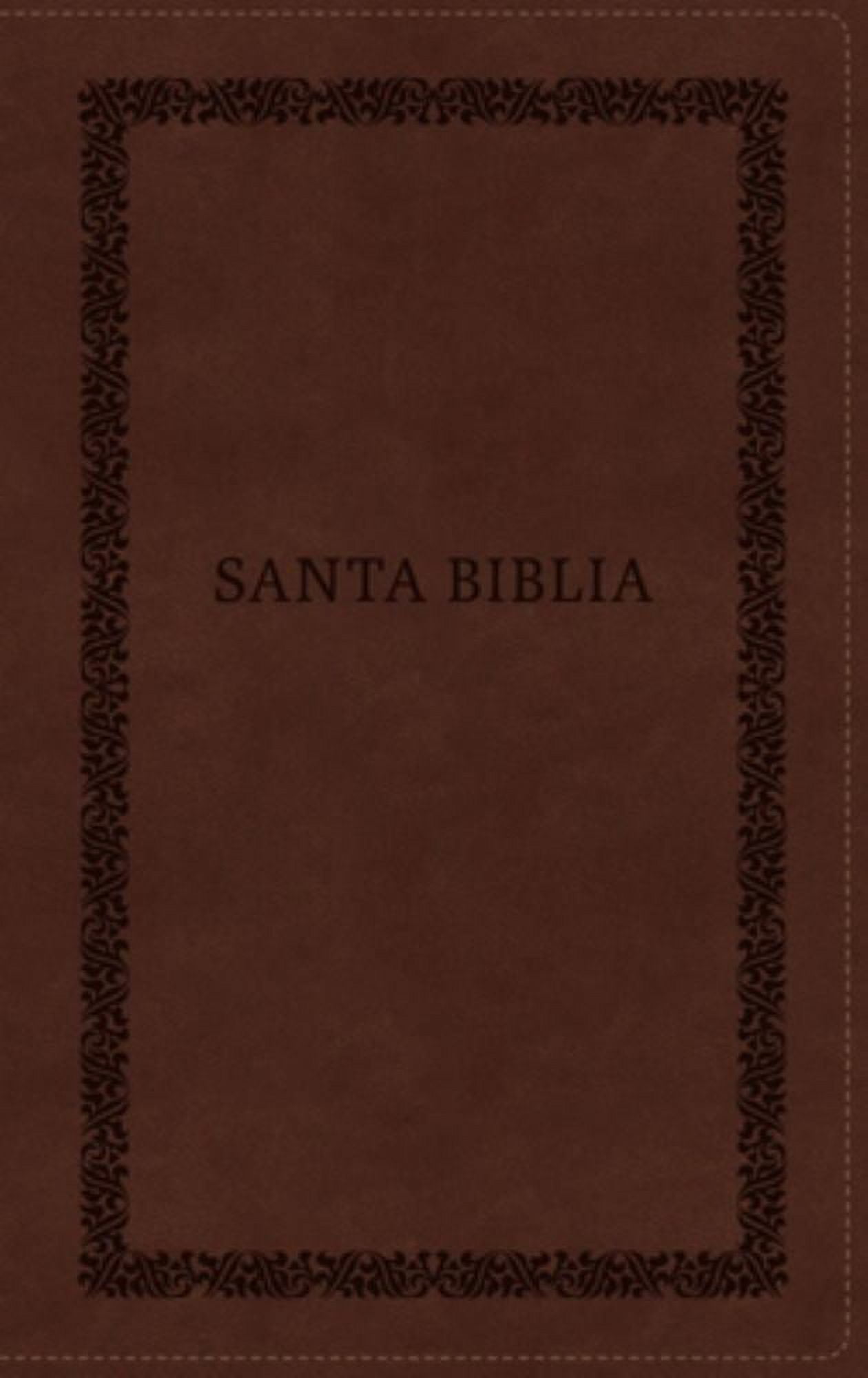 RVR60, Santa Biblia, Tierra Santa, Letra Grande, Leathersoft, Caf, con Cierre, Palabras de Jess en Rojo, Comfort Print (Hardcover)