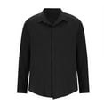 thumbnail image 6 of UVEASISHA On Sale Mens Lightweigh Dress Shirt 2025 Business Casual Long Sleeve Spread Collared Shirts Summer Solid Color Regular Fit Office Dress Shirt Black L, 6 of 7
